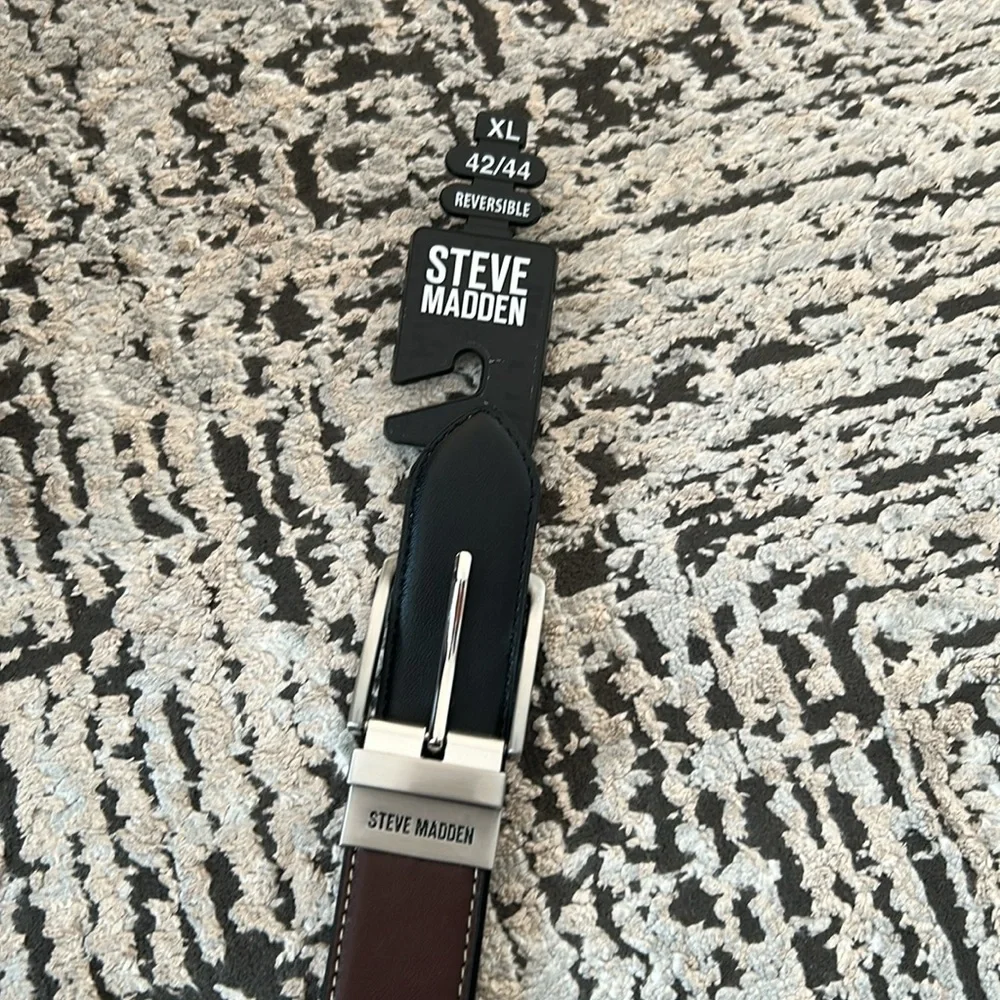 Steve Madden Dark Brown Belt with Silver Buckle